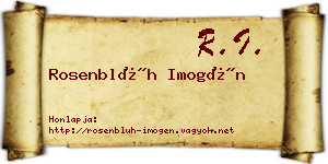 Rosenblüh Imogén névjegykártya